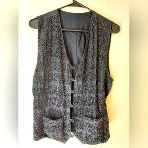 Vintage Hand Beaded 90s Vest